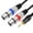Double mother-0.5 meters, variant on Reinforced PVC 3.5mm Dual-Link Cable with Gold Connectors for High-Fidelity & Live Sound