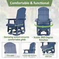 thumbnail image 4 of Mosbrisa HIPS Swivel Patio Glider, Poly Lumber All-Weather Resistant Outdoor Chair, Navy Blue, 4 of 7