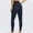 Navy, variant on Women's New Thin Elastic Loose Large Size Korean Version of Everything Long Trousers Casual Trousers Haren, Black, L