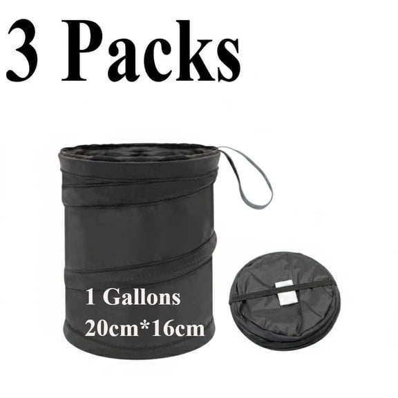 Car Trash Can, Collapsible Pop-up Double-Layer Waste Bin, Elastic Band Hanging Design for Vehicle Interior