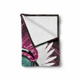 thumbnail image 2 of Popstar Party Soft Flannel Fleece Blanket, Disco Ball with Headphones and Angel Wings Vibrant Swirl with Circles, Cozy Plush for Indoor and Outdoor Use, 70" x 90", Magenta Black Teal, by Ambesonne, 2 of 6