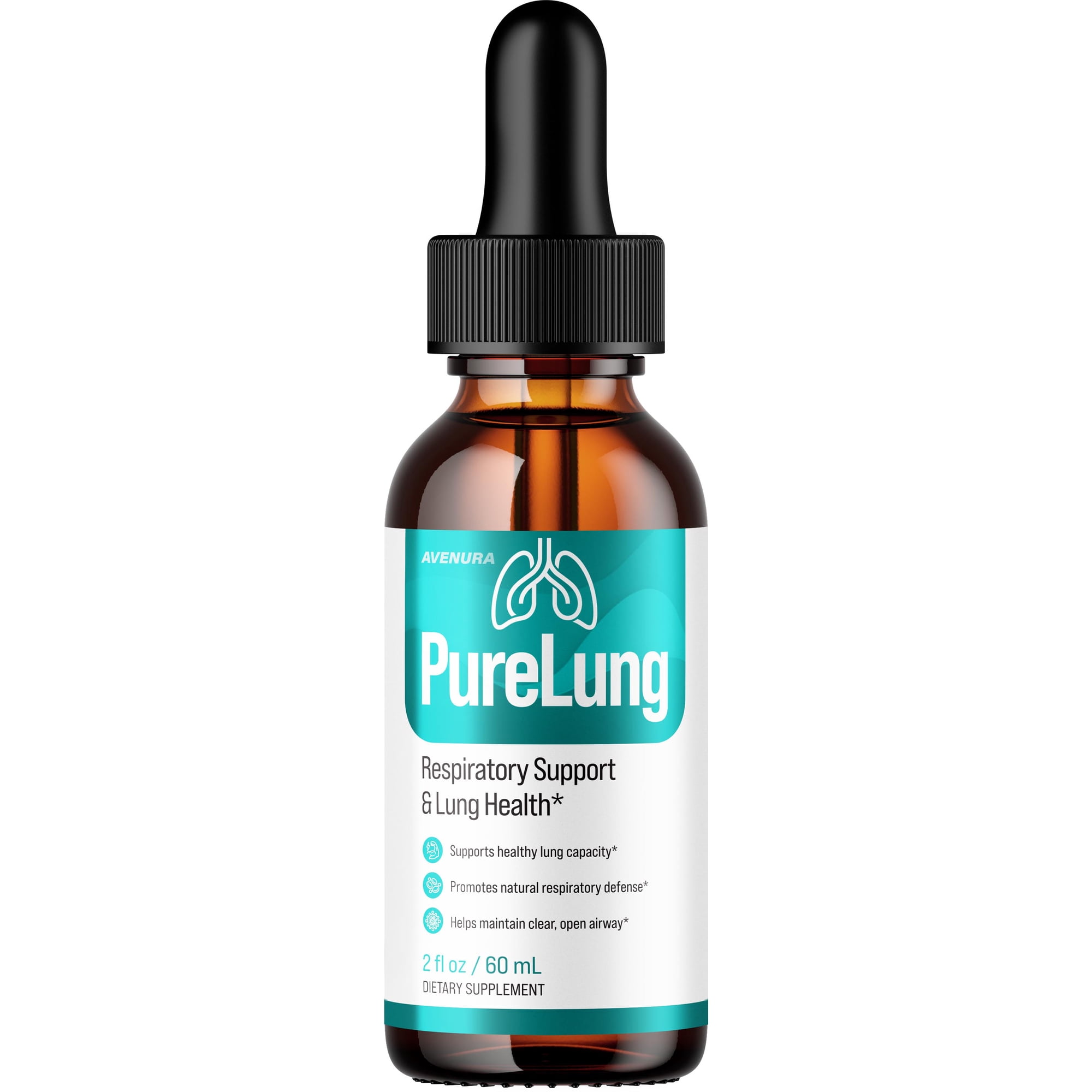 PureLung Liquid Drops – Pure Lung Natural Blend Advanced Formula, 1 Pack, 1 Month Supply