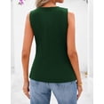 thumbnail image 3 of BTFBM Summer Sleeveless Blazer Vest For Women Dressy Button Down Round Neck Business Casual Outfits Work Suit Vests Tops, 3 of 7