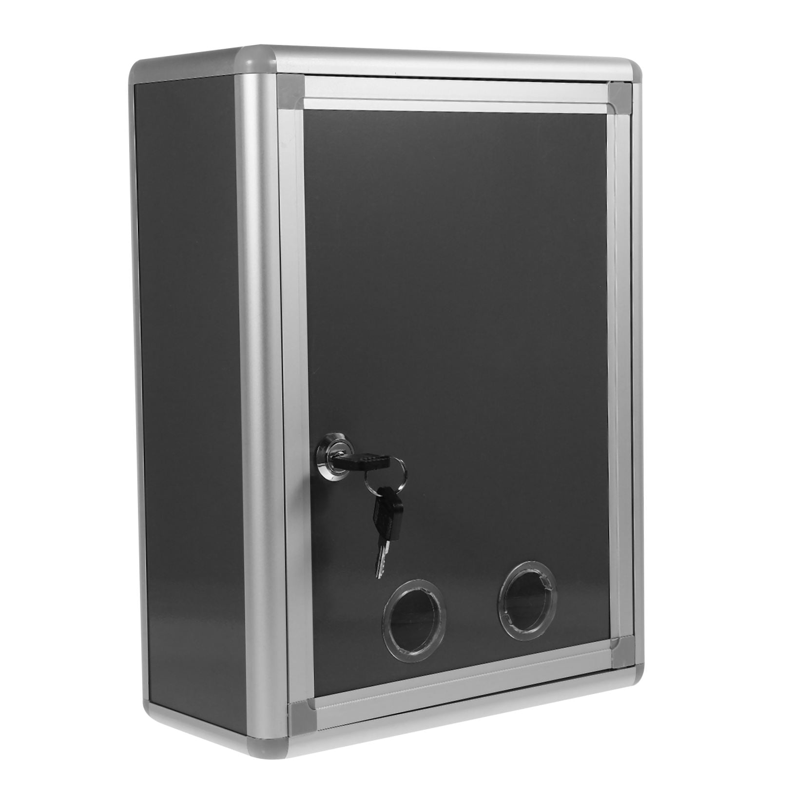 WHAMVOX Wall Mount Mailbox for Daily Use Silver Aluminum Alloy and Plastic 1 Set Fits Multiple Letters