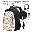 thumbnail image 2 of Balery Doodle Fruits Print USB Charging Backpack for Men and Women - Water-Resistant, Anti-Theft Laptop Backpack with USB Port for Travel, Work, School, and College, 2 of 7