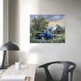 thumbnail image 4 of EastSmooth Farmhouse Old Truck Canvas Wall Art, Old Barn Pictures Wall Art, Country Antique Pickup Truck Canvas Prints, Blue Truck With White Petunias Art Prints for Farmhouse Spring Decor, 4 of 5