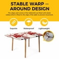 thumbnail image 4 of Valentine's Day Table Cloths for 3 Foot Rectangle Tables, Farmhouse Red Gnomes Love Balloons Patio Waterproof Elastic Fitted Tablecloths, Washable Rectangular Table Cover for Camping, 4 of 8