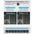 thumbnail image 4 of Number Pad for Laptop - Rechargeable Wireless Number Keypad 34 Keys with Dual Bluetooth, 2 in 1 Numeric Keypad Calculator with Display - Portable Slim Numpad for Windows, Mac, iMac, PC, Tablet, 4 of 20