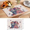 thumbnail image 6 of American Flag Placemats Set of 4, Red Blue Flowers Independence Day Non-Slip Place Mats Washable Table Mats for Kitchen Dining Table Decorations Indoor/Outdoor, 6 of 9