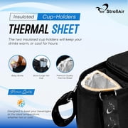 StrollAir - Universal Organizer for Single Strollers - Compatible with CosmoS, SOLO, Nuna, Baby Jogger, Bumbleride, Uppababy, Bugaboo - Black (Black)
