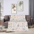 thumbnail image 7 of Yibo Terrier and Flowers Colorful Floral Flowers Blanket Flannel Soft and Comfortable Anti-static Bed Sofa Blanket, 7 of 7