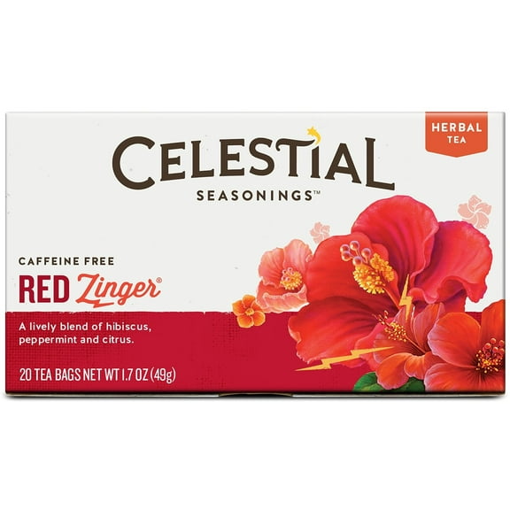 Celestial Seasonings Tea Caffeine Free Herbal Tea, Red Zinger 20 ea (Pack of 2)