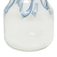 thumbnail image 5 of DecMode 10" Abstract Cream Glass Vase with Wavy Blue Design, 5 of 9