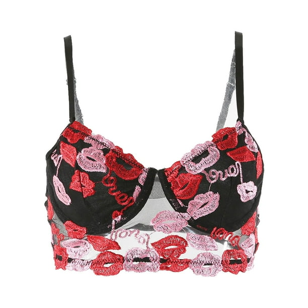 Mujeres Cami Bralette chaleco encaje superior Bra Crop tapas tanque S  jinwen Camisola de encaje