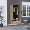 thumbnail image 2 of Augusta Armoire Closet, One Drawer, Double Door Cabinet Light Oak, 2 of 9