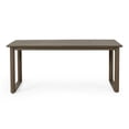 thumbnail image 3 of Christopher Knight Home Nibley Outdoor Acacia Wood Outdoor Dining Table by  - 71"W x 34"D x 30"H Teak, 3 of 5