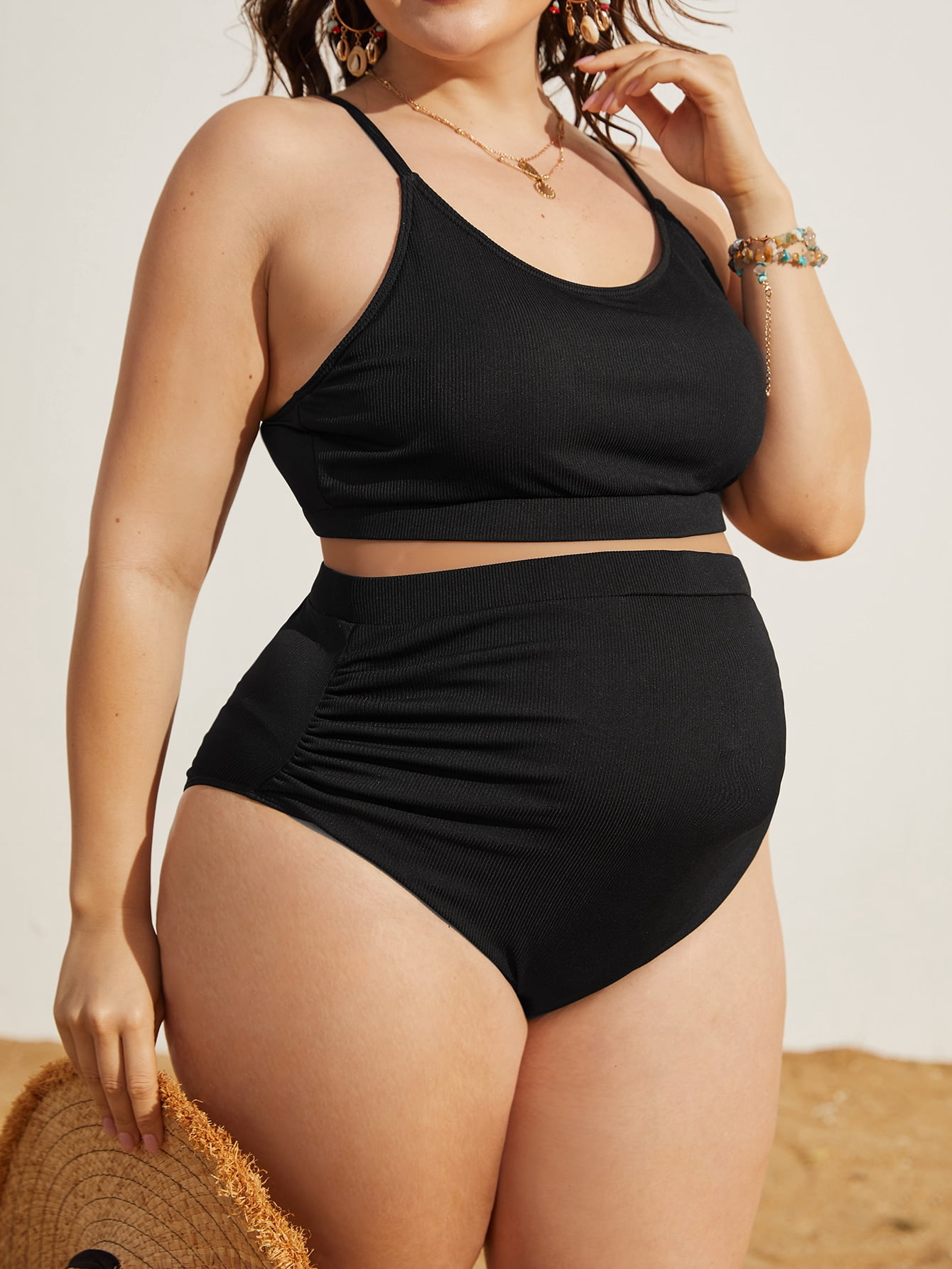 Elegant Women's Maternity Solid High 