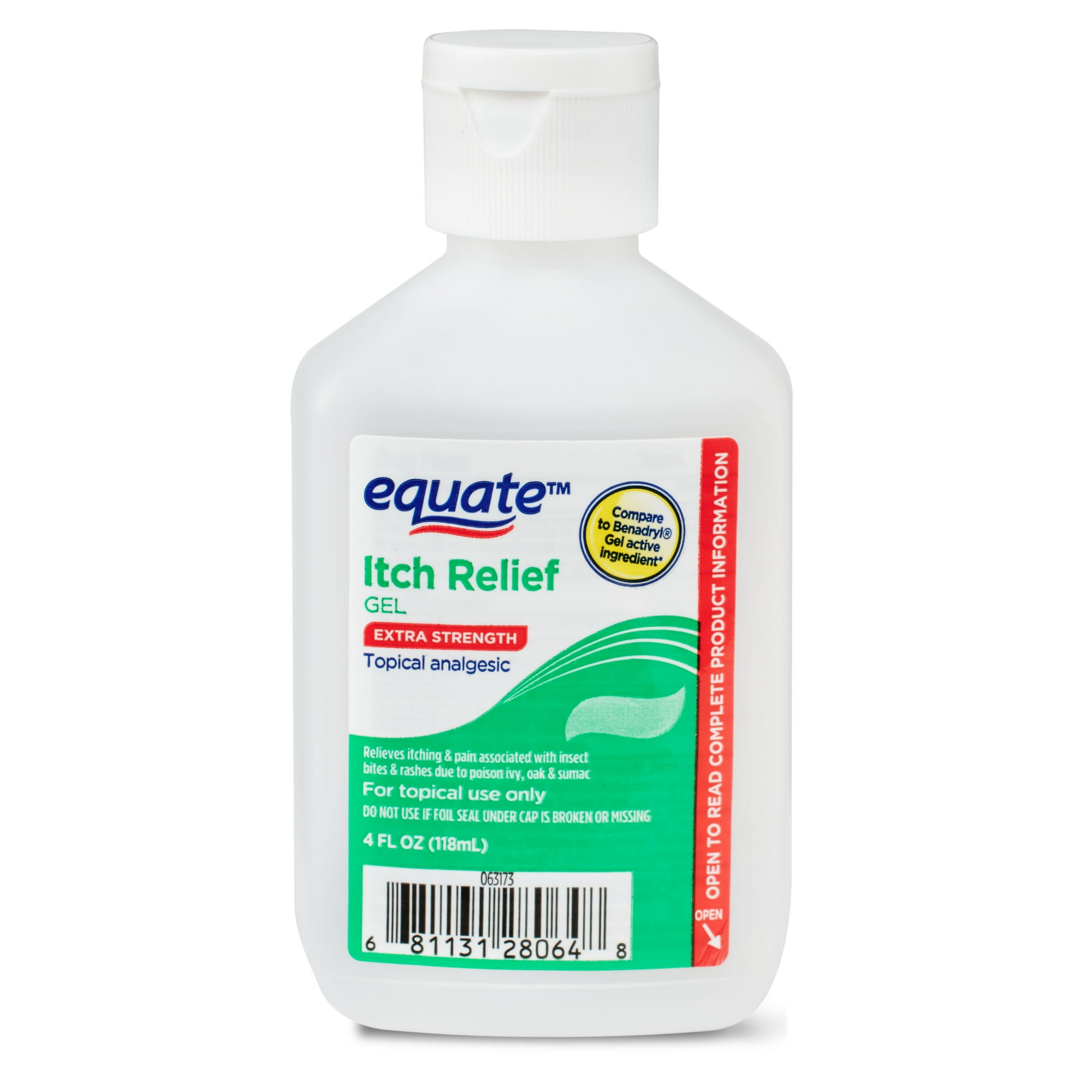 Equate Extra Strength Itch Relief Gel, 4 fl oz, Compare to Benadryl® Gel Active Ingredient