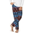 thumbnail image 2 of Xecao Vintage Corn Pattern in Red Blue Print Teenagers' Pajama Pants Long Sleep Pants Soft Elastic Waist Pajama Bottoms Elastic waist with 2 Pockets 5-16 Years-Large, 2 of 6
