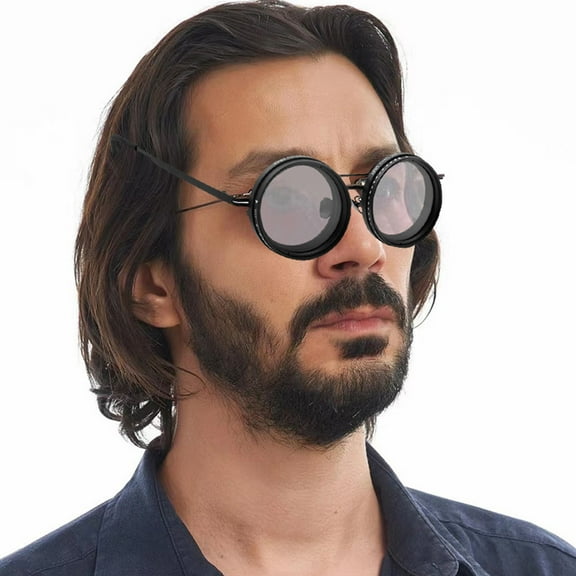 2025 NEW Adjustable Tint Polarized Round Sunglasses With ND9 Stepless Adjustable Sunglasses For Men 1 To 9 Gears Beach Sunglasses Eyewear With Adjustable Lens ShatterProof