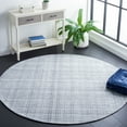 thumbnail image 2 of SAFAVIEH Marbella Eleanor Plaid Area Rug, Grey/Ivory, 6' x 6' Round, 2 of 8