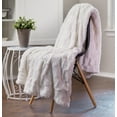 thumbnail image 3 of Chanasya Fuzzy Faux Fur Elegant Rectangular Embossed Throw Blanket - Plush Sherpa Microfiber Ivory Blanket for Bed Couch (60x70 Inches) White, 3 of 5