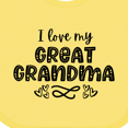 thumbnail image 4 of Inktastic I Love My Great Grandma with Hearts Boys or Girls Baby Bib, 4 of 4