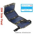 thumbnail image 4 of Eigraketly Bolsa de Panel Solar de 20 W, plegable, impermeable, portátil, senderismo, Picnic, viaje, de teléfono móvil, accesorios para banco de Ropa Deportiva, Zapatos Camuflaje Eigraketly OD022453-01, 4 of 6