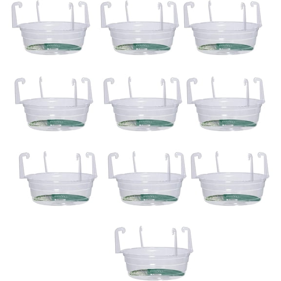 10 Pcs 10 Inch Hanging Plant Water Catcher-Clear Plastics Plant Water Catcher Tray-Hanging Plant Saucers Drip Pans For Indoor Outdoor Hanging Basket Flower Pot