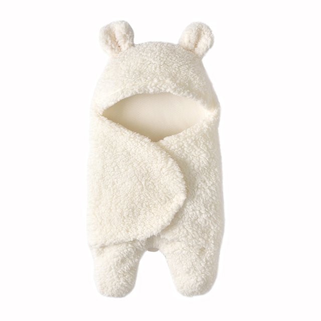 Wrap Your Newborn in Cozy Warmth with Our Ultra Soft Winter Fleece Teddy Bear Swaddle Blanket