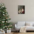 thumbnail image 2 of Stupell Industries Santa & Reindeer Portrait Holiday Painting Black Framed Art Print Wall Art, 24 x 30, 2 of 8