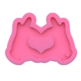 thumbnail image 2 of TIMIFIS Baking Molds Couple Crystal Epoxy Two-Handed Heart Shape Fondant Pendant Kitchen Gadgets, 2 of 8