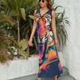 thumbnail image 3 of Tiger Animal Graffiti King Size Sleeveless Dress Dresses Summer Women Dresses Clothing Woman Dresses Dress, 3 of 7