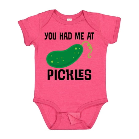 

Inktastic You Had Me at Pickles Boys or Girls Baby Bodysuit