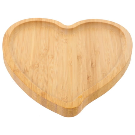 

Heart Shaped Serving Plate Food Tray Multi-function Dessert Tray Small Bamboo Tray Food Platter Heart Shape Tray