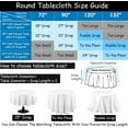 thumbnail image 4 of Urby 1pcs White Round Tablecloth Linen for Coffee, Cocktail Table,72inch, 4 of 6