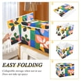 thumbnail image 2 of Yayeee Collapsible Cube Storage Bin with Lid Fabric Closet Decorative Basket with Handles, Abstract Plants, 2 of 7