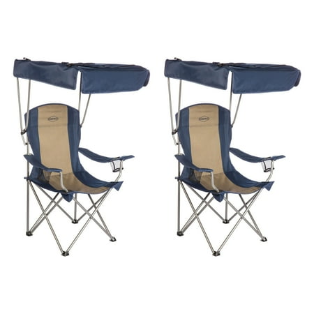 Kamp Rite Outdoor Tailgating Camping Shade Canopy Folding Lawn Chair Kamp Rite Outdoor Tailgating Camping Shade Canopy Folding Lawn Chair 2 Pack