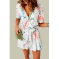 thumbnail image 3 of ABPHQTO Mameluco con mangas abullonadas y estampado floral para mujer, 3 of 5