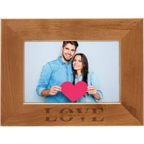 Fine Photo Gifts Alder Wood 4" x 6" Love Engraved Picture Frame