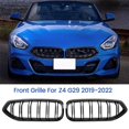 thumbnail image 1 of piezas de cubierta de marco de rejilla delantera de coche estilo fibra de carbono para Z4 G29 2019-2022, color negro, 1 of 5