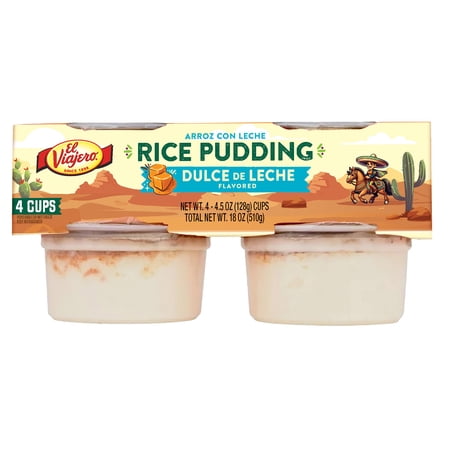 El Viajero Dulce de Leche Rice Pudding, 4.5 oz, 4 Pack