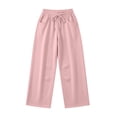 thumbnail image 5 of Vhkiploz Plus Size Wide Leg Joggers for Women's Drawstring High Elastic Waist Pants Solid Hiking Vacation Trousers with Side Pockets, 5 of 9