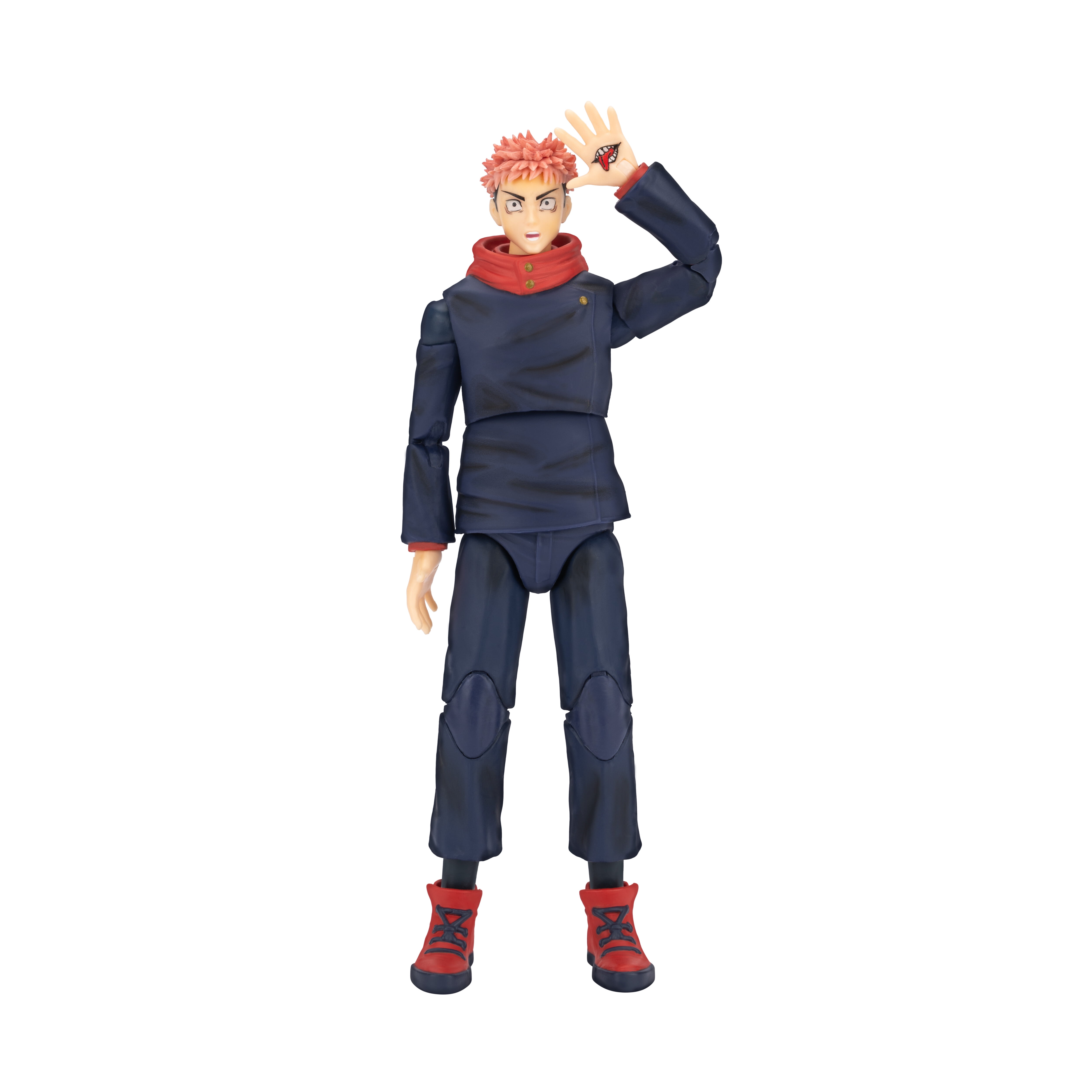 Total Anime Yuji Itadori - 6.5 inch Figure with Swappable Faceplates, Alternate Hands, and Energy Effects