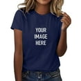 thumbnail image 2 of frariair ​Ladies Soft Jersey Crew Neck T-Shirt With Minimalist Design For Mother's Day Gifting And Family Reunion Outfits​ Navy, 2 of 5
