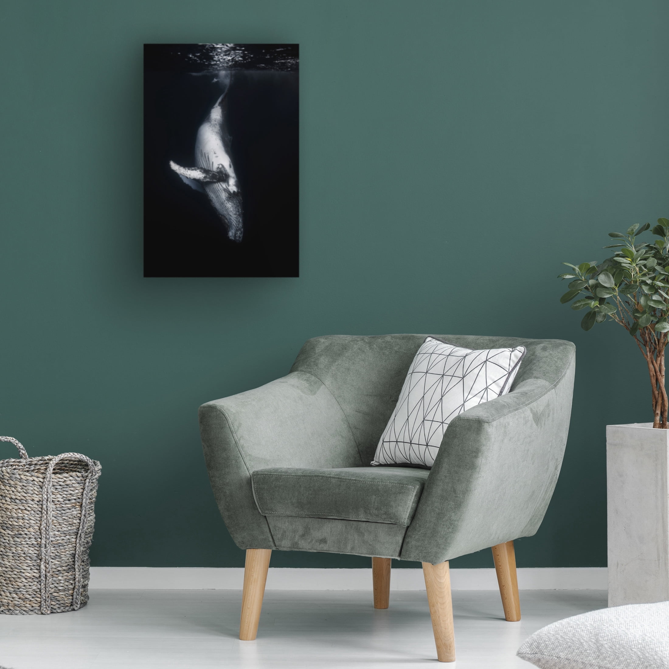 Barathieu Gabriel 'Black Whale' Canvas Art - 16 x 24 Inches