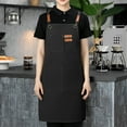 thumbnail image 5 of Apron For Men Women Kitchen Cooking Canvas Cross Back Aprons with Pockets, 5 of 6