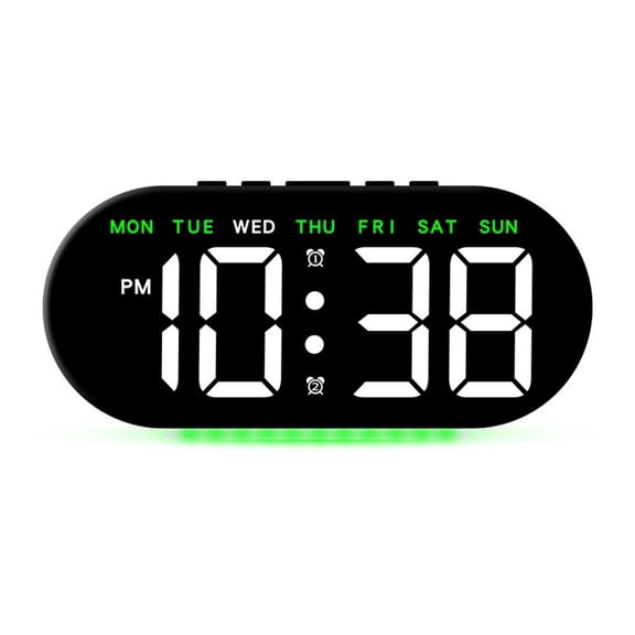 Elegant LED Alarm Clock with Soft Lighting and USB Charging Capability