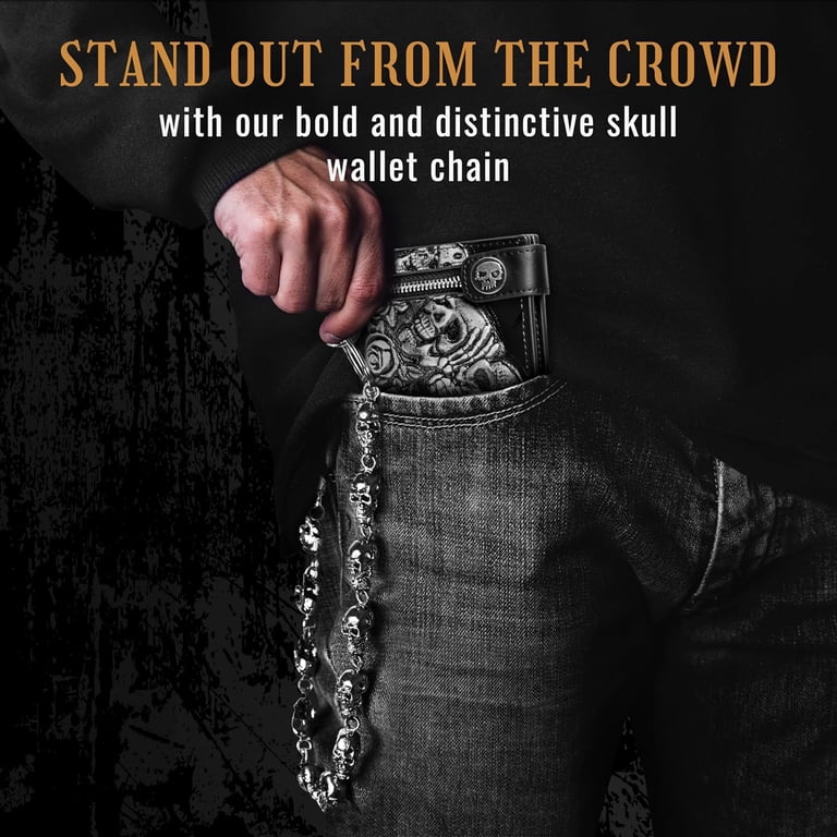 Skull Wallet Chain - Biker Jean Pocket Chain - Unisex Pant  display picture 1