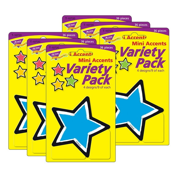 TREND Bold Strokes Stars Mini Accents Variety Pack, 216 Pieces